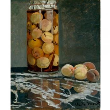 Opere d'arte: Vaso di Pesche Monet su Tela