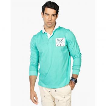 Polo de hombre verde agua