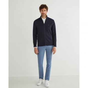 Chaqueta Casual Azul con Cremallera Tommy Hilfiger