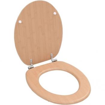 Abattant de WC en MDF style bambou