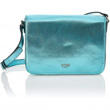 Guess Damen‑Kuriertasche Kamryn, Farbe Aqua, Maße 25,5 x 19 x 6 cm
