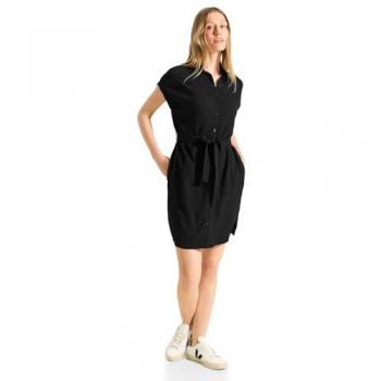 Blusenkleid CECIL schwarz, Gr. M (40), Damen, mit Knopfleiste