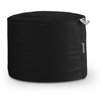 Taburete Puff Happers de Polipiel Negro para Exterior