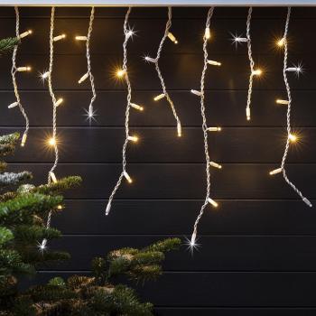 Pro Connect 24m 1200 Warm White Twinkling Icicle Lights