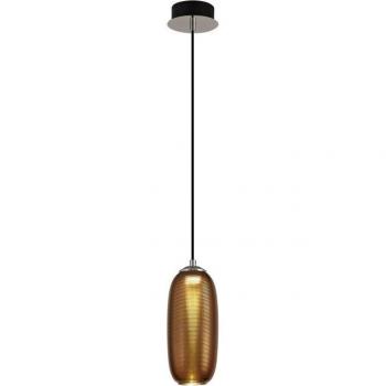 Suspension LED 1 Ampoule Élégance Chrome Poli Cuivre