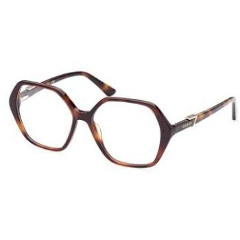 Acetate Havana Geometric Optical Frames for Women – Guess GU2875‑053