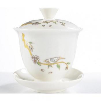 Kunstvolle Gaiwan mit Vogeldesign