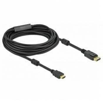 DELOCK 85960: 10‑M Active DP 1.2 → HDMI 4K/60Hz Adapter Cable