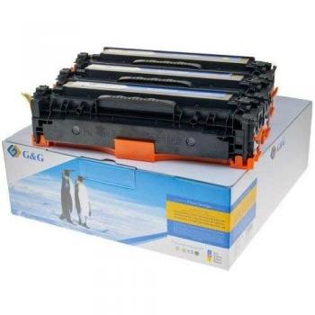 G&G Toner Set für HP 125A/128A/131A/CF373AM/Canon 716 Cyan, Magenta, Gelb