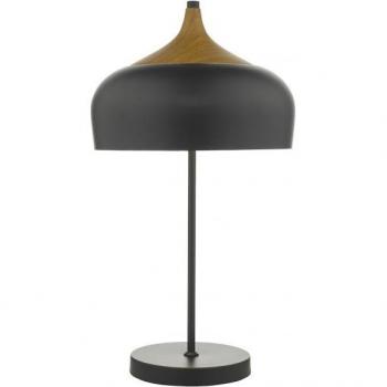 Lámpara de Mesa Dome Negra Gaucho 2 Bombillas 55cm