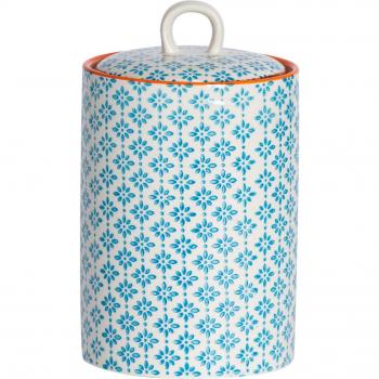 Nicola Spring 1 Litre Hand-Printed Kitchen Canister