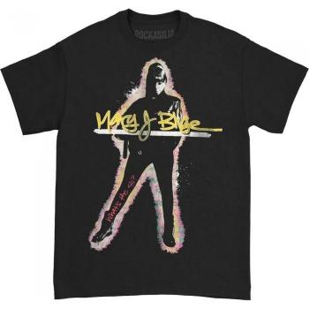 T-shirt noir en coton lumineux Mary J Blige pour femmes