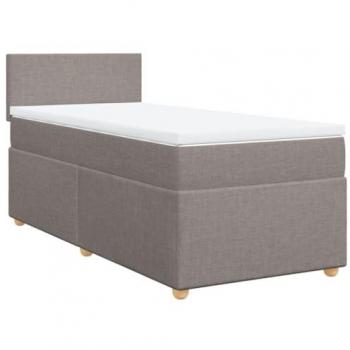 VidaXL Boxspringbett 80x200 cm Taupe mit Matratze