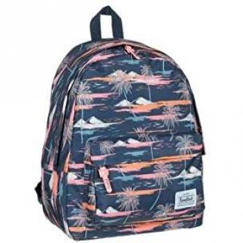 KANABEACH Sac à dos Borne 1 Compartiment Bleu/Orange Enfant