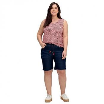 Sheego Bermudas in Größe 58, Sweat-Denim, offener Saum