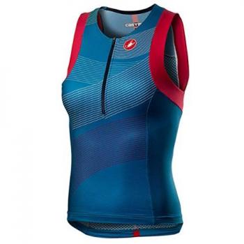 Débardeur Castelli Free Tri Rosso Corsa bleu rose femme