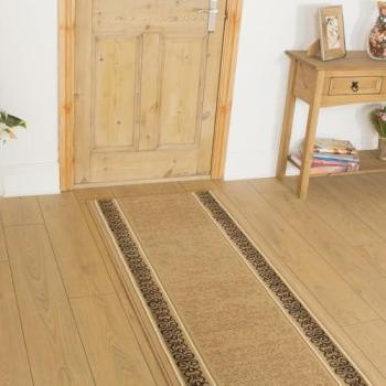 Long Beige Tribal Runner for Hallways – 70 cm × 300 cm