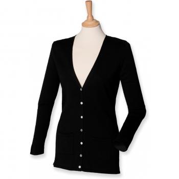 Henbury V-Button Cardigan für Damen