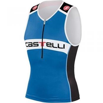 Triathlon-Core-Top Castelli – Blau‑Schwarz, tailliert, L