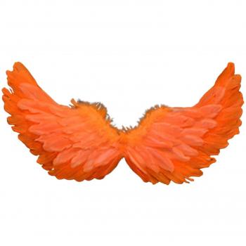 Alas de Cosplay Naranjas con Plumas Brillantes