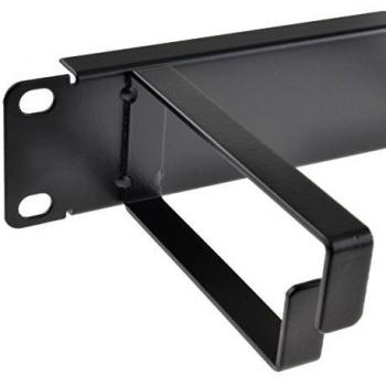 U Ringed Cable Management Bar with 4 Large 10cm Rings