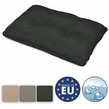 Coussin Lounge Beautissu pour Dossier extérieur Résistant à l’Eau Gris Graphite 60x40x12 cm