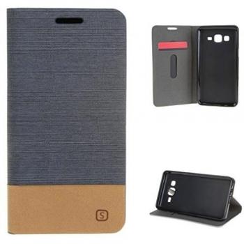 Samsung Galaxy On5 Wallet Card Slot Stand Flip Protector PU Leather Slim Shell Cover for Samsung Galaxy On5
