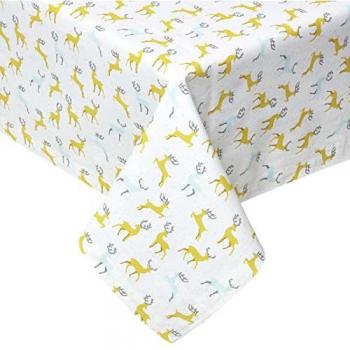 Nappe de Noël en Coton avec Cerfs 137 x 178 cm