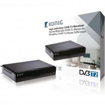 HD DVB-T2 Ontvanger in Full HD, inclusief HDMI, Scart en USB opnamefunctie