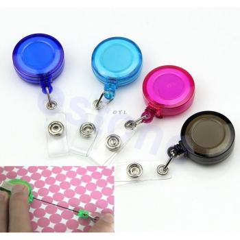 Keyring Ski Pass Retractable Badge Holder