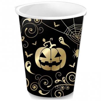 Vasos Calabaza Oro 9 cm (Pack de 6)