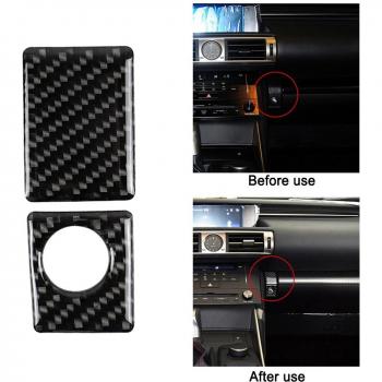 Caja de almacenamiento de fibra de carbono para LEXUS IS250 300 350 200T