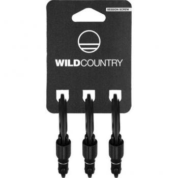 Pack 3 moschettoni a ghiera Wild Country Session neri