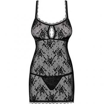 Obsessive Spitzen-Babydoll in Schwarz