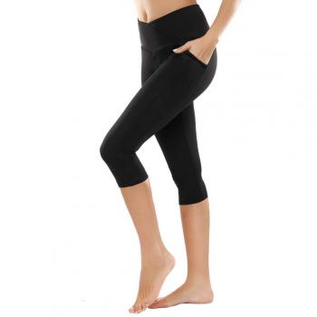 SIMIYA Damen Leggings, Lang Frauen Sporthose, Stretch und Hohe Taille, 1 Pack (Schwarz, M)