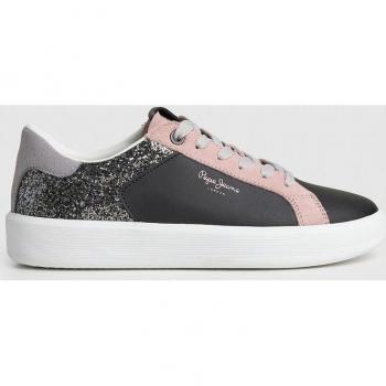 Pepe Jeans PLS31545: Zapatillas negras de piel para mujer
