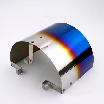 Carbon Fiber Appearance Stainless Steel Air Intake Filter Cover Heat Shield 2.5-5