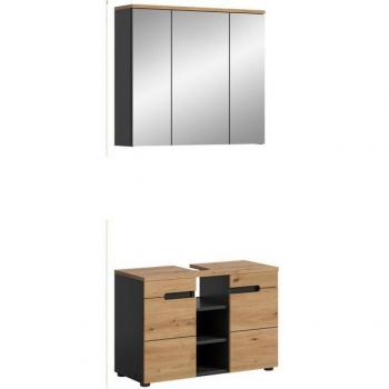 Badmöbel-Set REHAT, 2-teilig, 80 cm, modernes Design