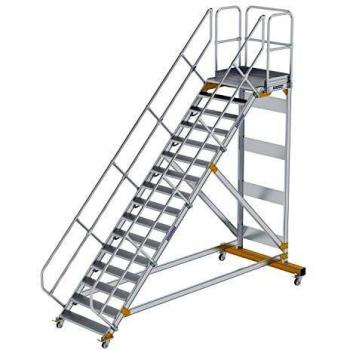 Günzburger Aluminium-Plattformtreppe fahrbar 45°