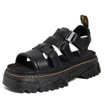 Women's Size 4 Black Flat Dr. Martens Sandals