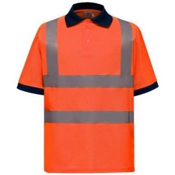 Polo Yoko High Visibility Manica Short Unisex Adulto M Arancione