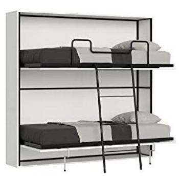 Cama doble abatible Kando en fresno blanco