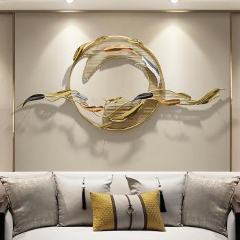 Contemporary Gold Fish Metal Wall Decoration