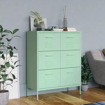 Mint 80x35x101.5 cm Steel Drawer Cabinet from vidaXL