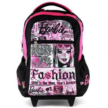 Mallette ordinateur à roulettes Barbie News, 47 cm, Noir