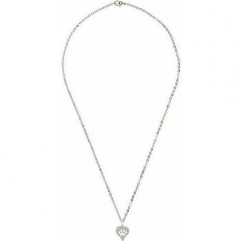 Gemshine Hund & Katze Herz-Pfote Pendant – 925 Silber, spanisch hergestellt