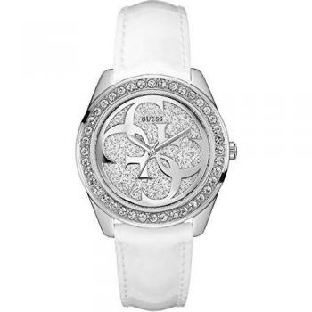 Guess Femme Montre en Cuir Blanche (W0627L4)