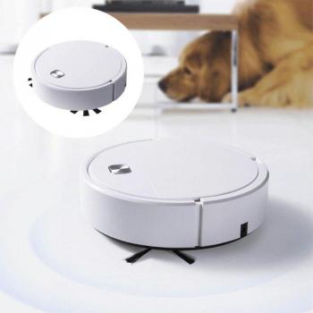 Quiet Robot Vacuum Cleaner with 1800Pa Suction, 100 min Runtime, Slim, for Carpets and Hard Floors (White)