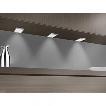 Kalb LED Unterbauleuchte 6W, warmweiß, silber-grau, 3er Set, ohne Sensor