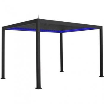 Bioklimatische Aluminium-Pergola 3x4 m mit LED